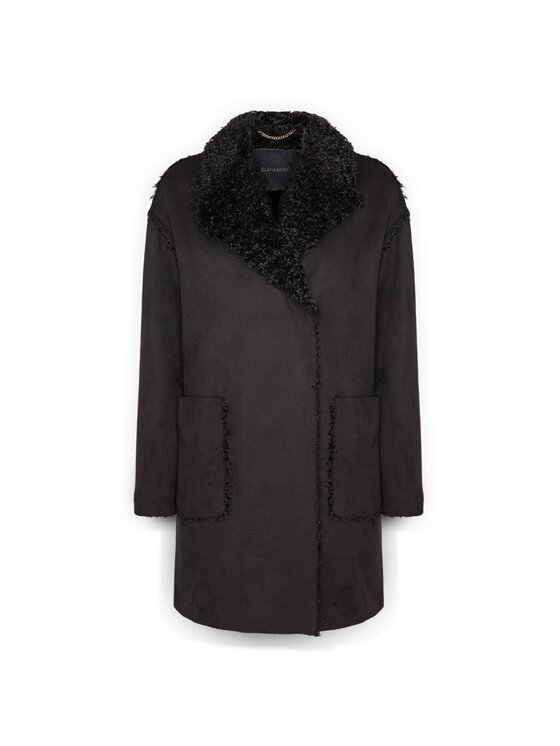 Elena Mirò Elena Mirò Cappotto invernale 8140P100055N033 Nero Regular Fit
