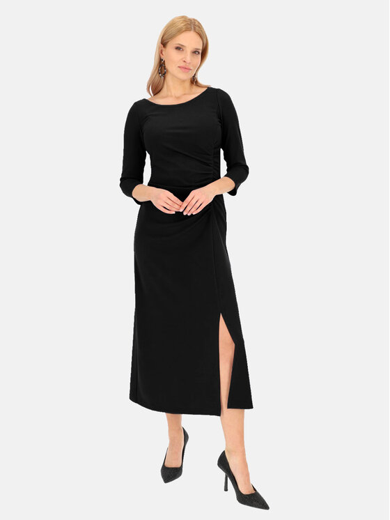 L’AF L’AF Sukienka dzianinowa Rima Czarny Slim Fit