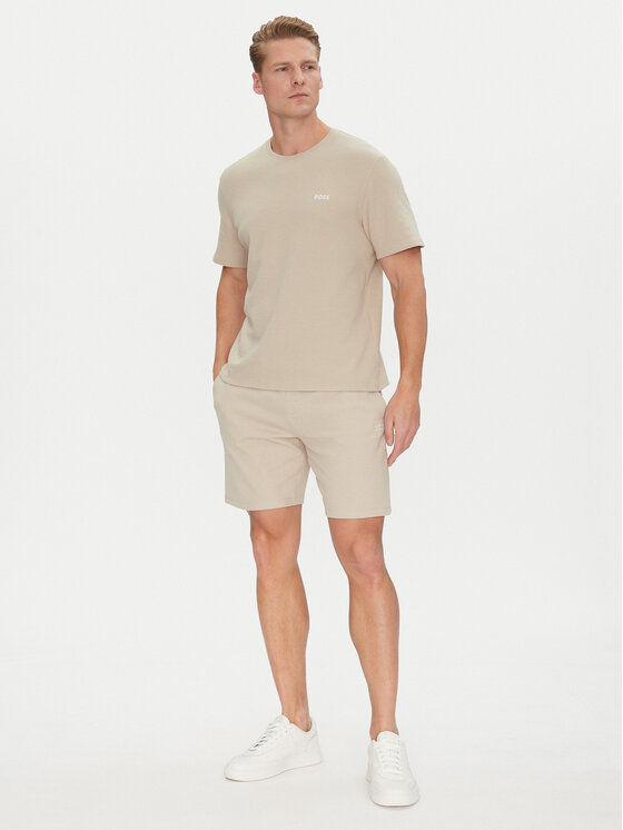 BOSS BOSS Spordišortsid Waffle 50535884 Beež Regular Fit