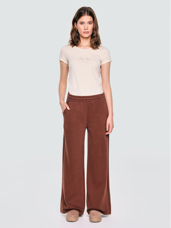 BIG STAR BIG STAR T-Shirt MALVINA Kremowy Basic Fit