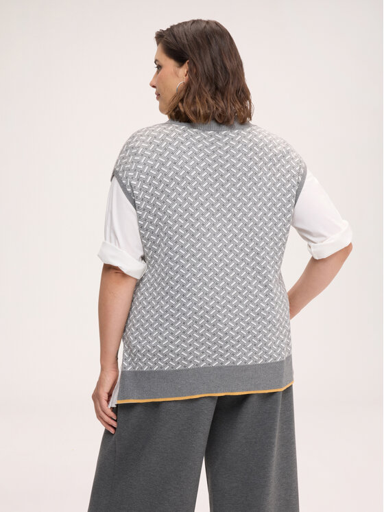 Fiorella Rubino Fiorella Rubino Sweter M296L008578N0S3 Szary Over Fit