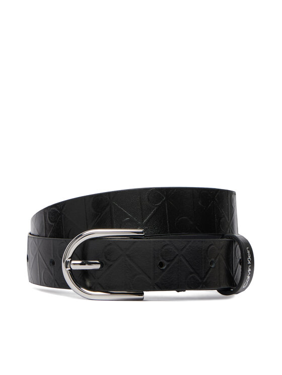 Calvin Klein Curea de Damă Round Buckle Debossed LV04F7143G Negru