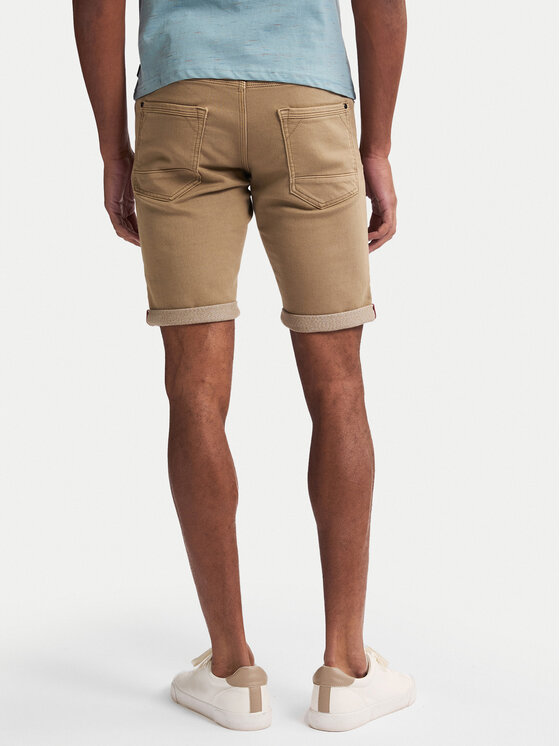 Petrol Industries Petrol Industries Džínsové šortky M-ROS-SHO005 Biela Slim Fit