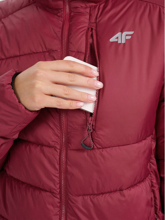 4F 4F Kurtka wielofunkcyjna HALNY Bordowy Regular Fit