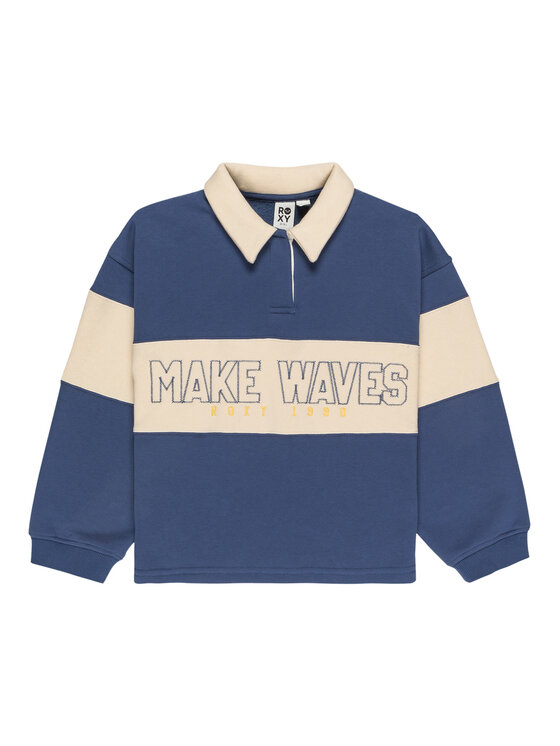 Roxy Roxy Bluză Iconic Waves ERGFT04025 Albastru Boxy Fit