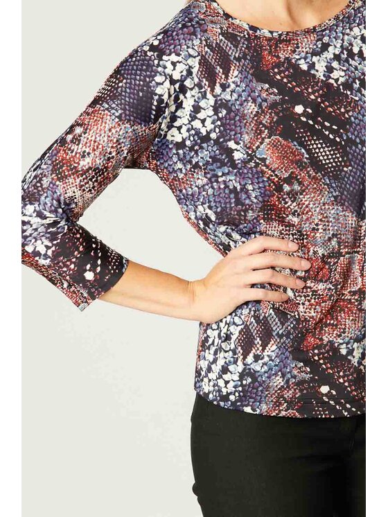 QUIOSQUE QUIOSQUE Bluzka 19-D-105 Fioletowy Regular Fit