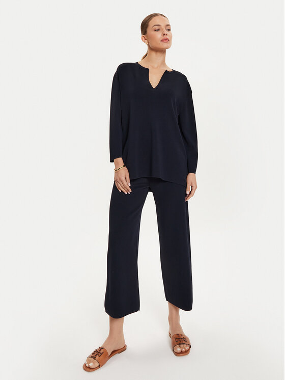 Max Mara Leisure Max Mara Leisure Majica Sottile 24263660 Tamnoplava Relaxed Fit