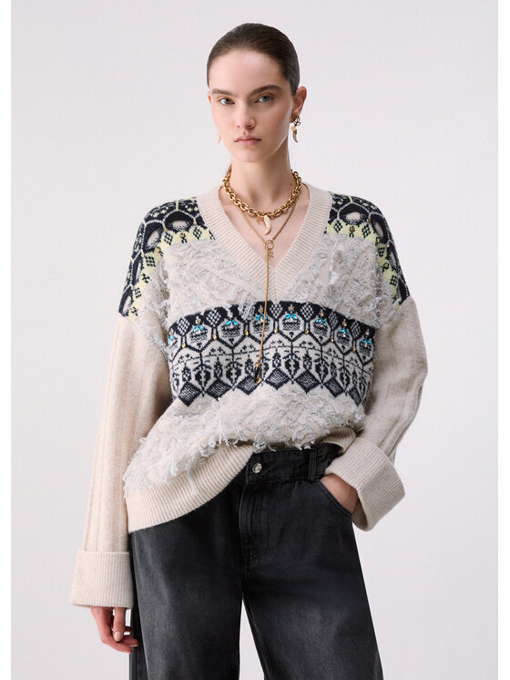 Liu Jo Liu Jo Maglione WF6107MA44SL9198 Bianco Regular Fit
