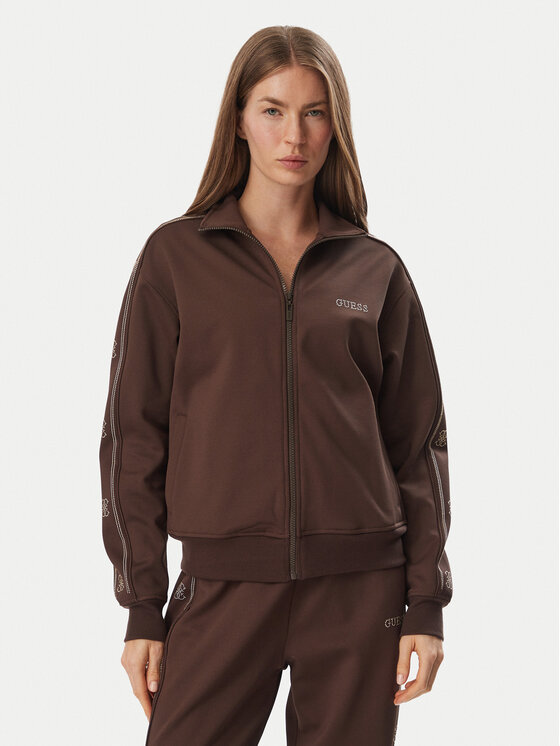 Guess Guess Mikina V5BQ15 KCX22 Hnedá Regular Fit