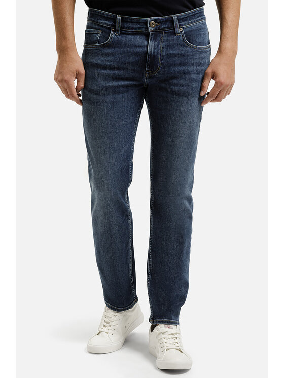 Cross Jeans Cross Jeans Jeansy F 194-717 Niebieski Straight Leg
