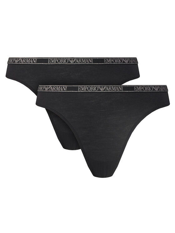Emporio Armani Underwear Emporio Armani Underwear Tanga szett EW000402 AF10889 MC005 Fekete