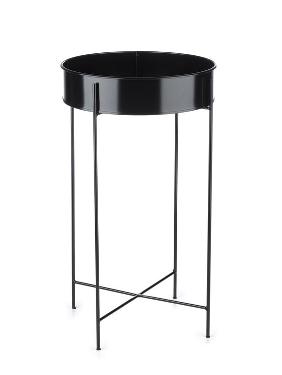 MIAhome MIAhome Kwietnik z okrągłą podstawką 64 cm Czarny