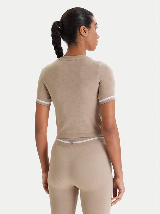 Guess Guess T-shirt V6RP02 Z4692 Beige Slim Fit