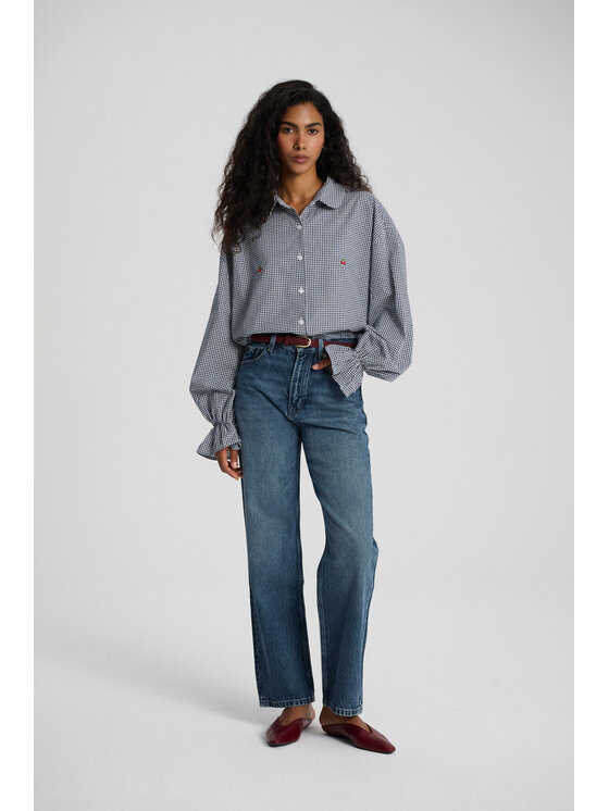 Le Songe Le Songe Koszula MERY CHERRY Granatowy Oversize