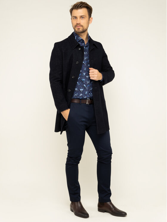 Camicia Crown MCR37 Blu scuro Slim Fit