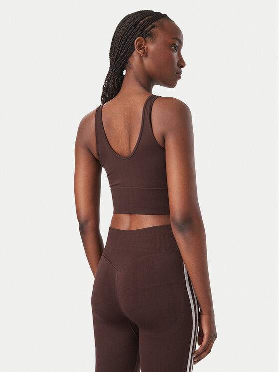 adidas adidas Biustonosz sportowy Essentials Seamless Bralette IA4524 Brązowy Regular Fit
