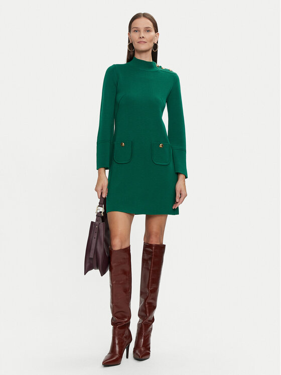 Luisa Spagnoli Luisa Spagnoli Трикотажна сукня Melodiosa 58421 Зелений Regular Fit