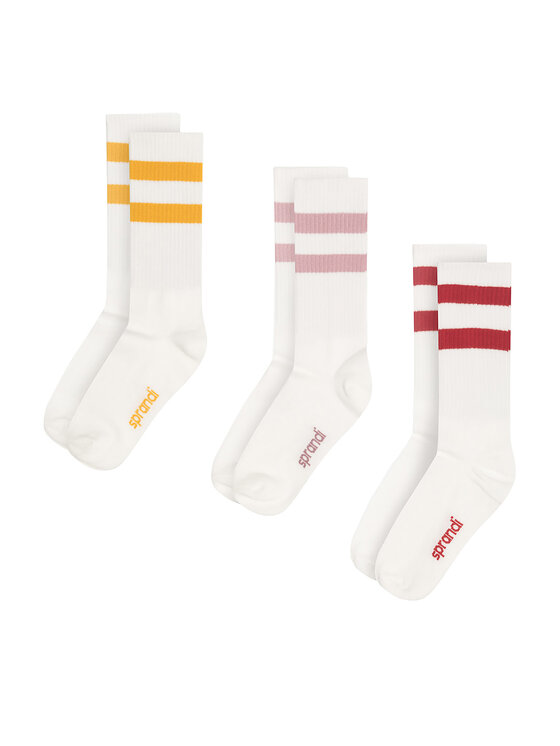 Sprandi Sprandi Unisex ilgų kojinių komplektas (3 poros) 0UB-003-AW23 (3-pack) Raudona