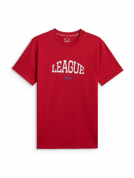 4F 4F T-Shirt SPORTS CLUB Czerwony Regular Fit