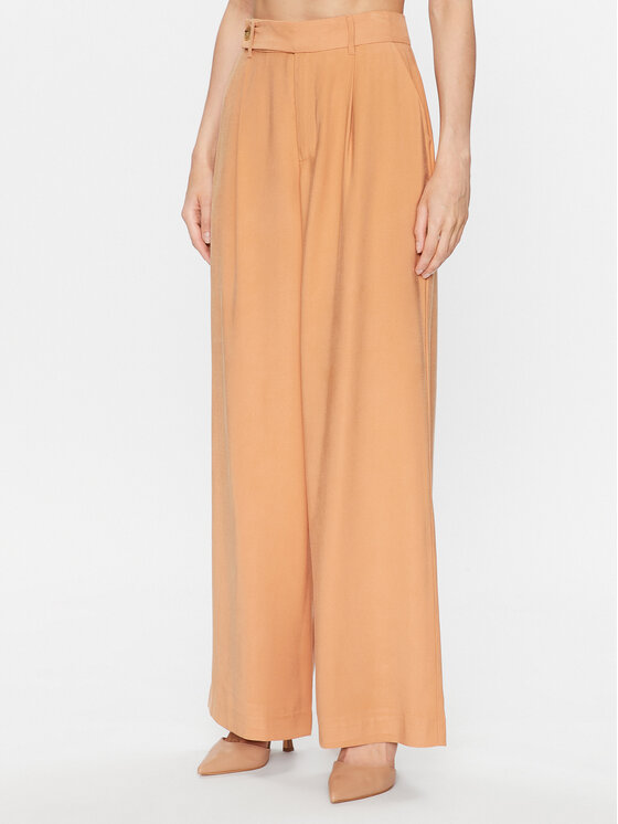 DKNY DKNY Palazzo nohavice P3EK8Q84 Oranžová Regular Fit
