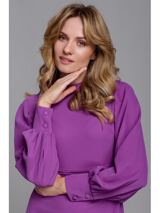 Makover Makover Každodenní šaty K078 Fialová Regular Fit