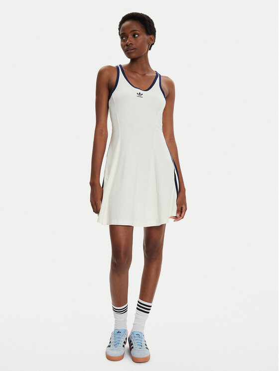 adidas adidas Igapäevane kleit IR7468 Valge Slim Fit