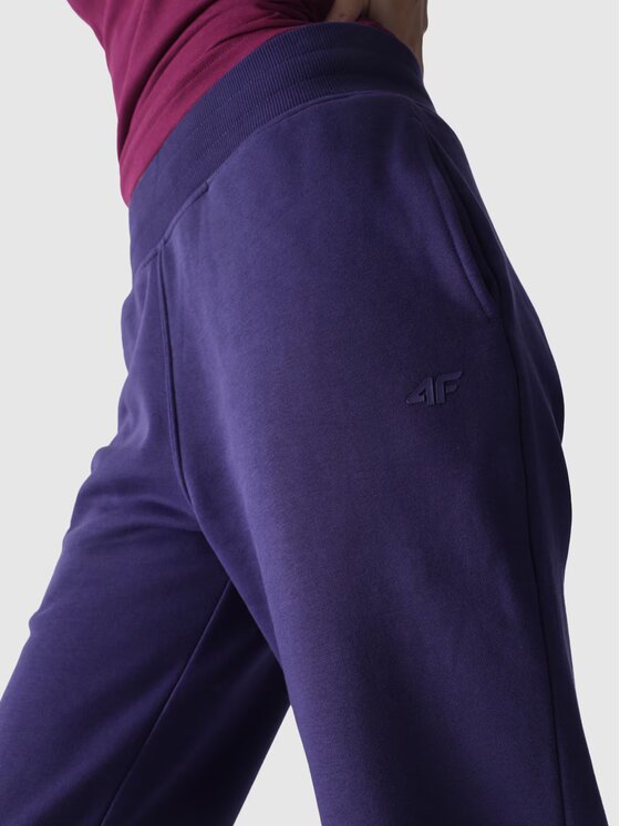 4F 4F Παντελόνι φόρμας 4FWMM00TTROF0946 Σκούρο μπλε Regular Fit