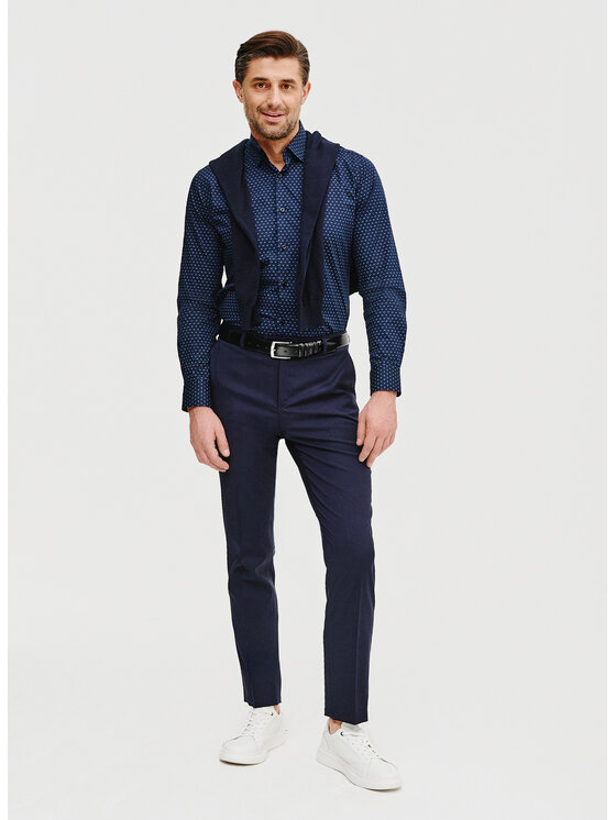 Pako Lorente Pako Lorente Koszula P25SF-1X-036 Granatowy Slim Fit