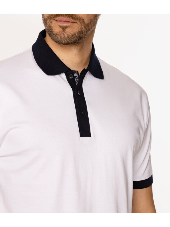 Lee Cooper Lee Cooper Polo TRIM 5009 Biały Regular Fit