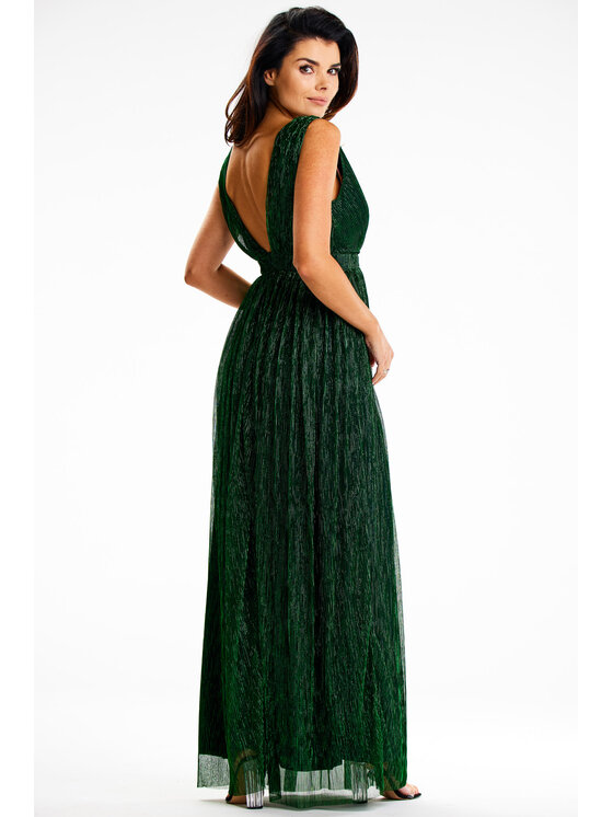 Awama Awama Abito da sera A625 Verde Basic Fit