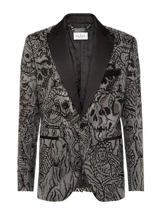 PHILIPP PLEIN PHILIPP PLEIN Marynarka 8939 Czarny Fitted Fit