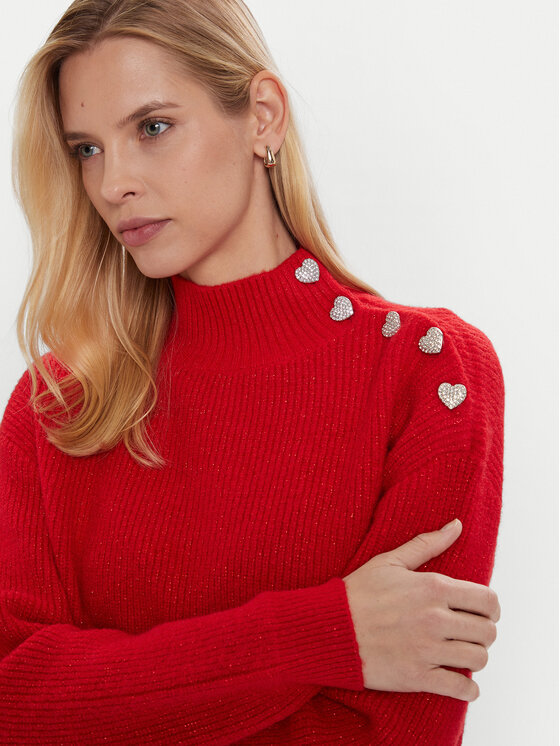 Morgan Morgan Rollkragenpullover 232-MSTORI Rot Regular Fit