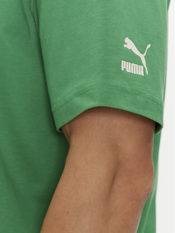 Puma Puma Póló For The Fanbase Graphic 624395 Zöld Relaxed Fit