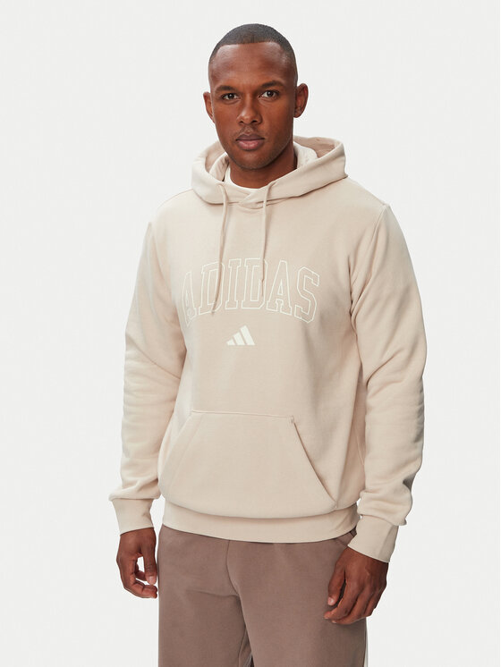 adidas Hanorac Collegiate Script Graphic Hoodie KC7185 Bej Regular Fit