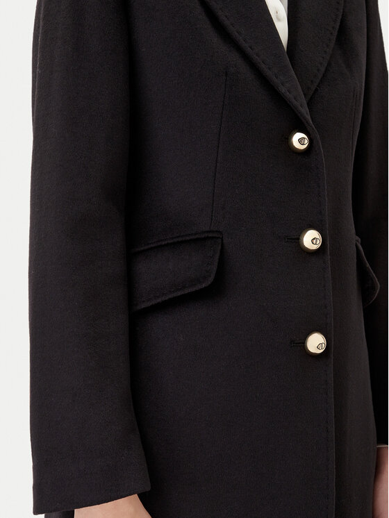 Motivi Motivi Gyapjú kabát 0039Q100534N Fekete Slim Fit