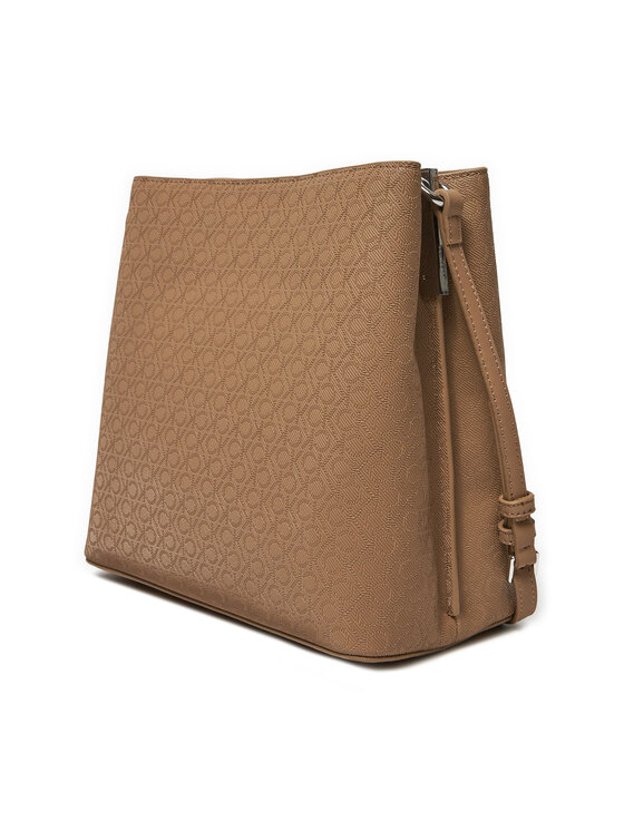 Calvin Klein Calvin Klein Ročna torba Ck Convertible Bucket Bag_Mono K60K613137 Rjava