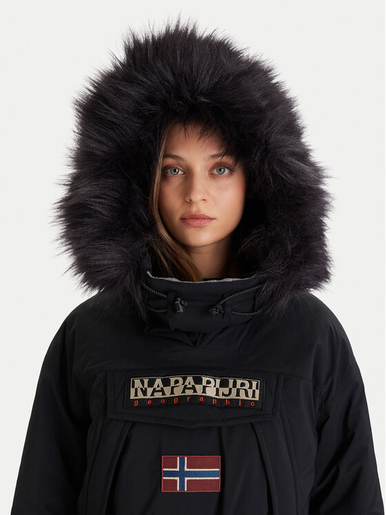 Napapijri Napapijri Geacă fără fermoar Skidoo W 2.0 NP0A4I5F Negru Regular Fit