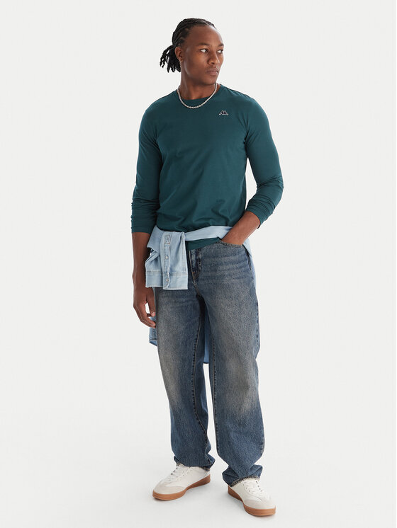 Robe di Kappa Robe di Kappa Marškinėliai ilgomis rankovėmis 631189W Žalia Slim Fit