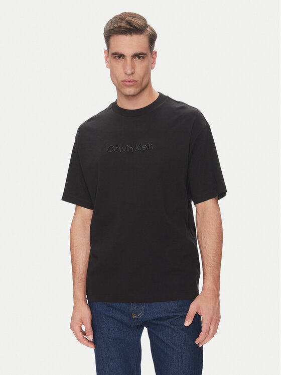 Calvin Klein Tričko LV04LC206G Čierna Relaxed Fit