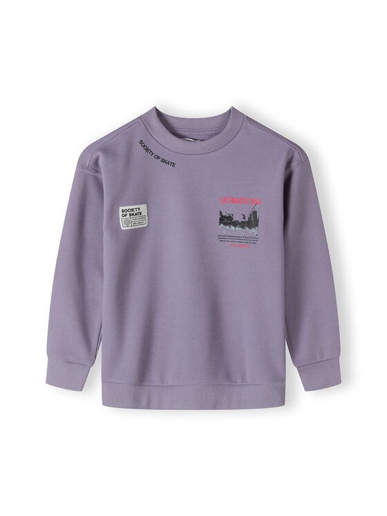 Bluza MINOTI, Rozmiar 134/140, Fioletowy, 23fleece63