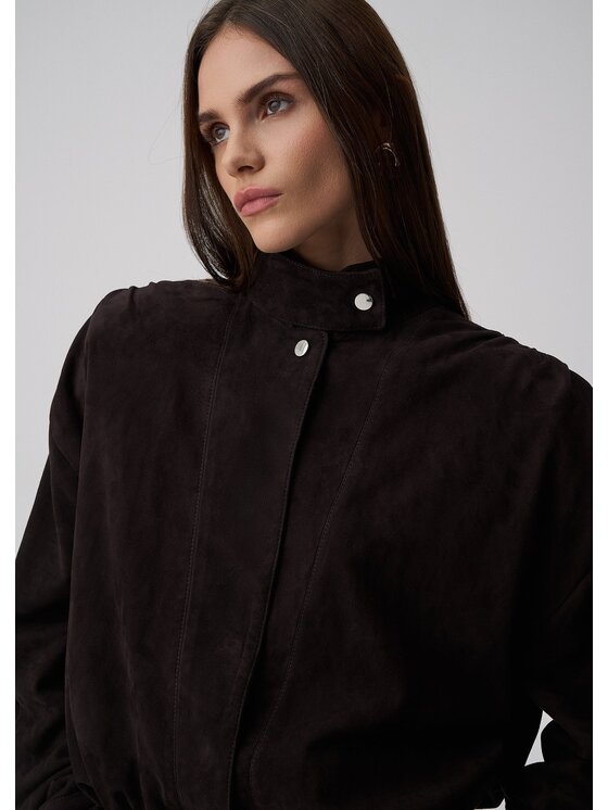 Le Collet Le Collet Kurtka bomber ORLANDO Brązowy Oversize