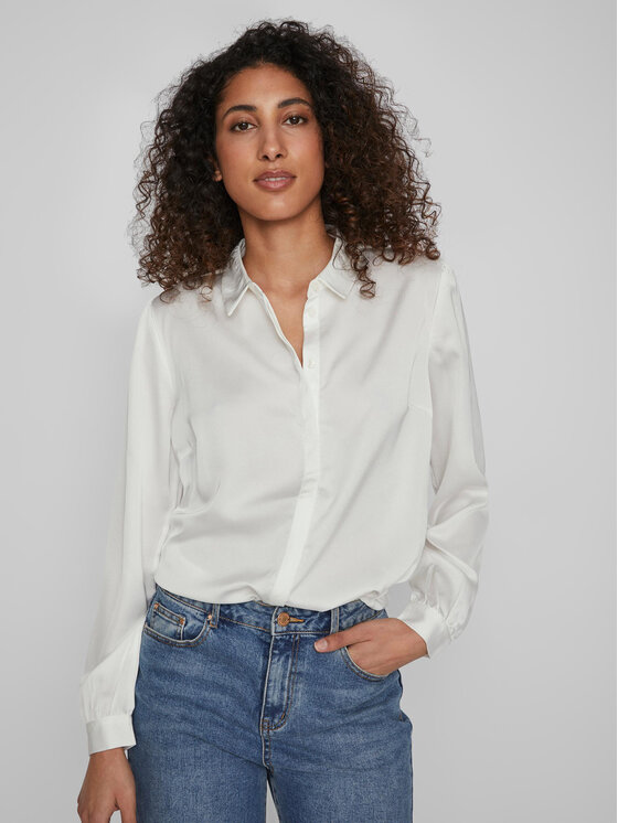 Vila Vila Camicia 14063320 Bianco Regular Fit