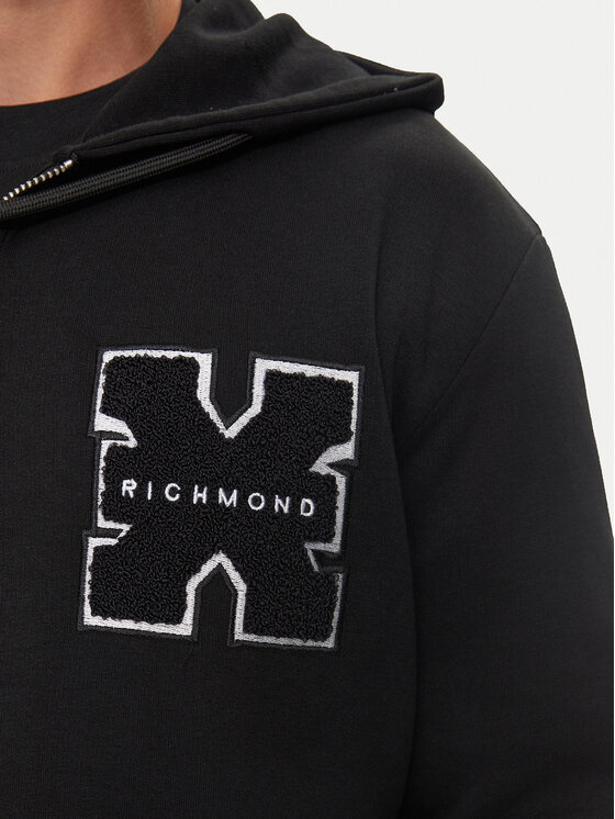 Richmond X Richmond X Majica dugih rukava Trison UMA24037FE Crna Regular Fit