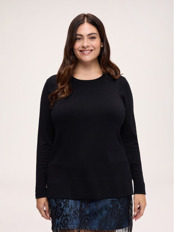 Fiorella Rubino Fiorella Rubino Sweter M081L008353N033 Czarny Regular Fit