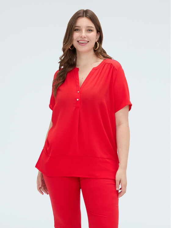 Fiorella Rubino Fiorella Rubino T-Shirt G09GL009115N016 Czerwony Regular Fit