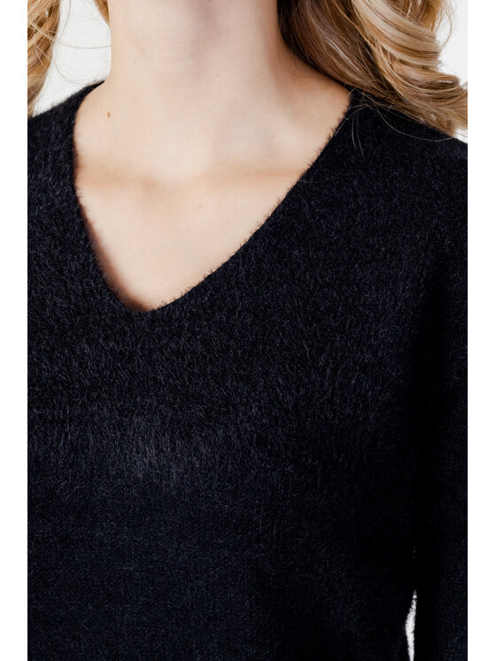 ONLY ONLY Maglione ELLA PIUMO LS V-NECK CC KNT Nero V-Neck Fit