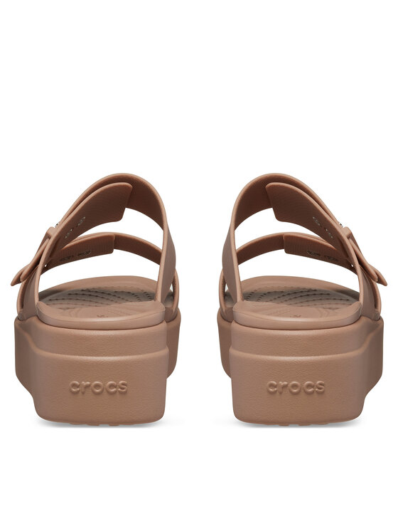 Crocs Crocs Klapki Brooklyn Low Wedge Sandal W 207431 Beżowy