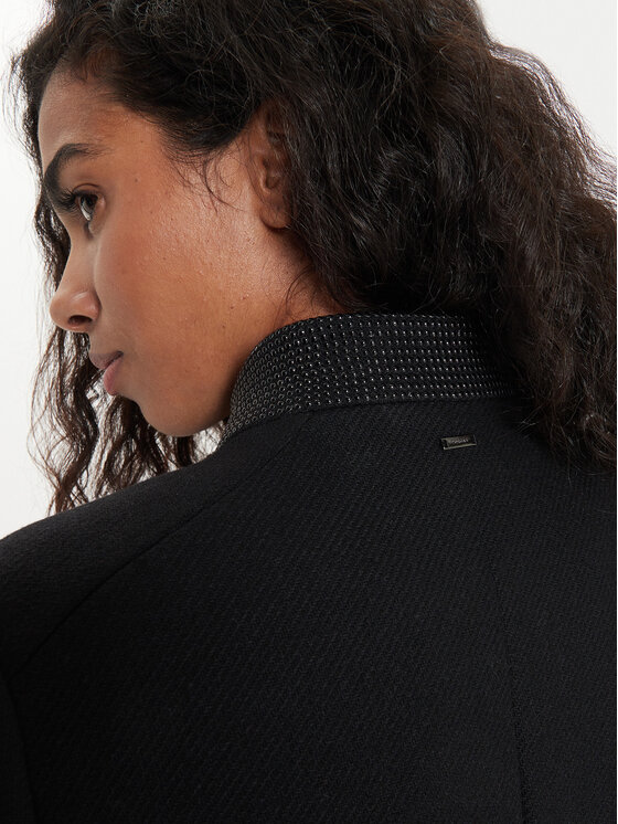 Morgan Morgan Cappotto di lana 242-GSUZI Nero Slim Fit