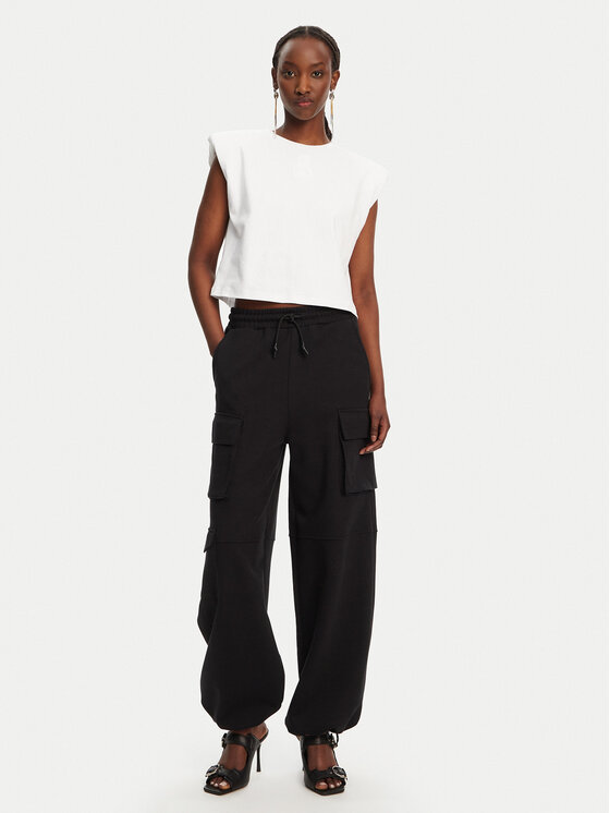 Patrizia Pepe Patrizia Pepe Donji dio trenerke 8P0617/J219-K103 Crna Relaxed Fit