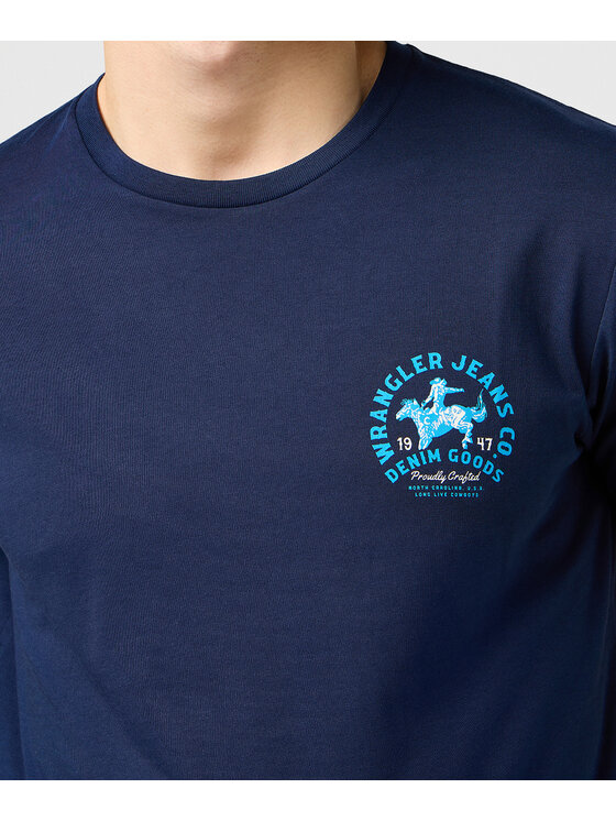 Wrangler Wrangler T-Shirt 112371471 Granatowy Regular Fit